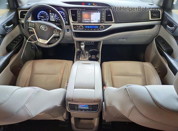 5TDJZRFHXJS858148 2018 TOYOTA HIGHLANDER Gray Вид панелі приладів