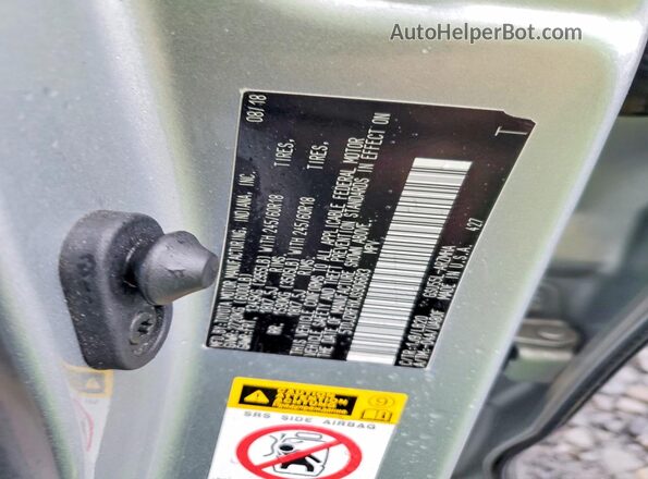 5TDJZRFHXJS906683 2018 TOYOTA HIGHLANDER Silver Вид наклейки з VIN-кодом