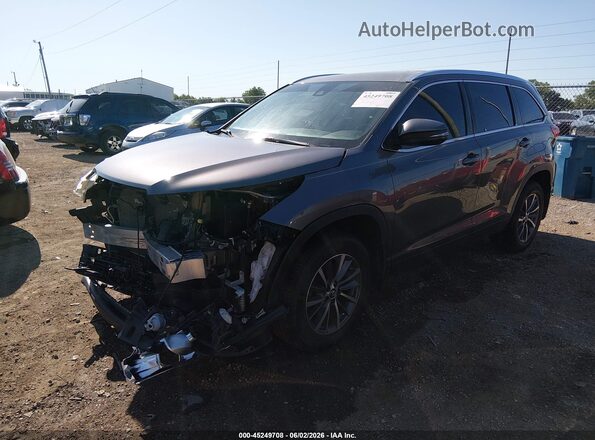 5TDJZRFHXKS611357 2019 TOYOTA HIGHLANDER Gray Front left