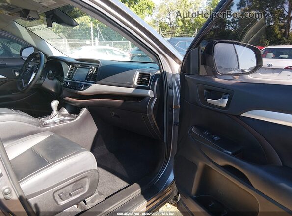 5TDJZRFHXKS611357 2019 TOYOTA HIGHLANDER Gray Front interior view