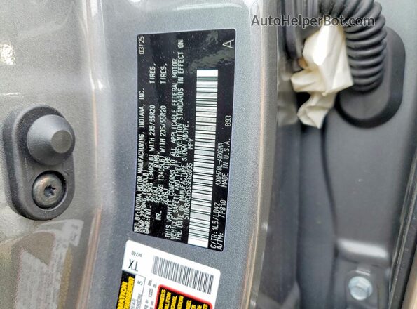 5TDKBRCH5SS662035 2025 TOYOTA HIGHLANDER Gray 360 interior view