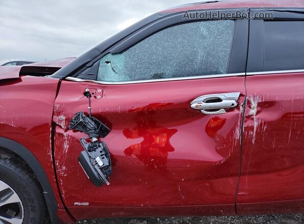 5TDKBRCH7SS669729 2025 TOYOTA HIGHLANDER Burgundy Вид салону спереду