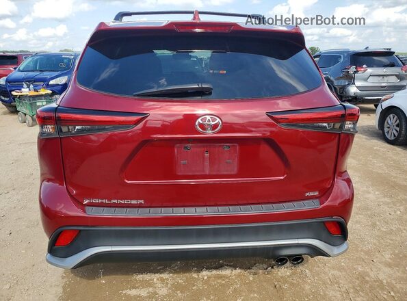 5TDKDRAH2PS515238 2023 TOYOTA HIGHLANDER Red უკანა ხედი
