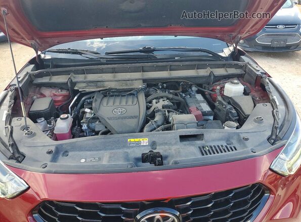 5TDKDRAH2PS515238 2023 TOYOTA HIGHLANDER Red ძრავის განყოფილების ხედი
