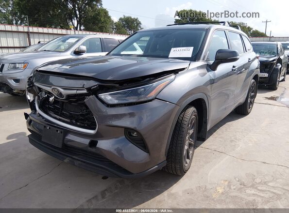 5TDKDRAH2RS531880 2024 TOYOTA HIGHLANDER Gray Vista tres cuartos delantera izquierda