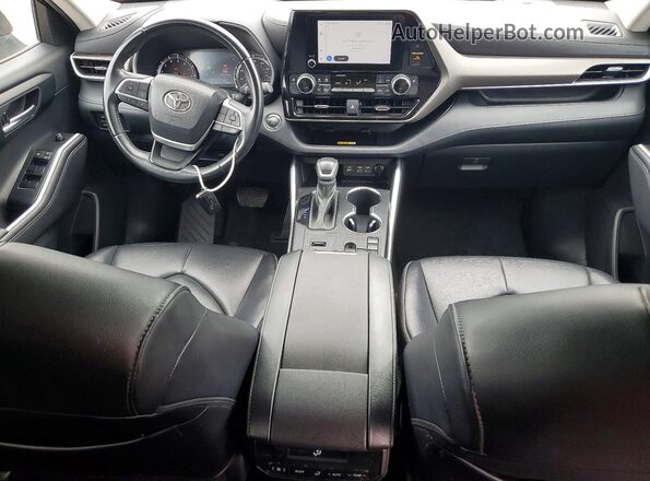 5TDKDRAH4PS027618 2023 TOYOTA HIGHLANDER Black წინა პანელის ხედი