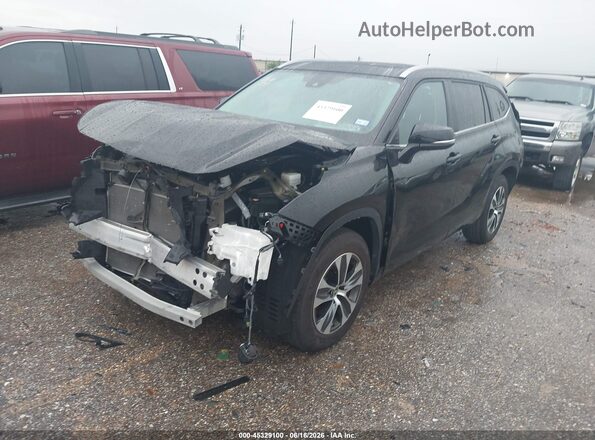 5TDKDRAH4PS035587 2023 TOYOTA HIGHLANDER Black Vista tres cuartos delantera izquierda