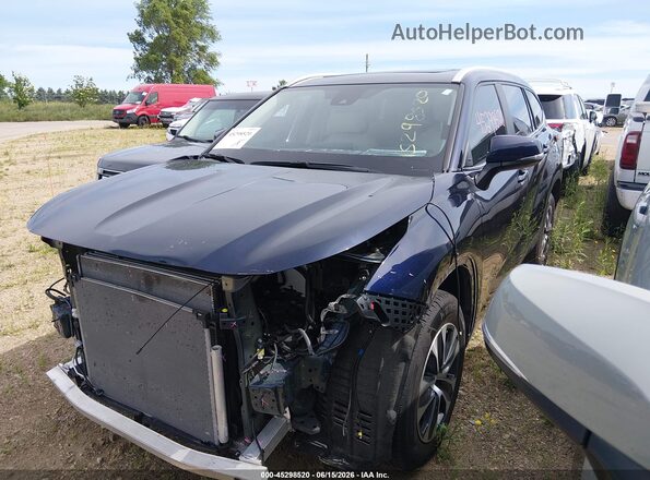 5TDKDRAH5PS041608 2023 TOYOTA HIGHLANDER Blue Vista tres cuartos delantera izquierda