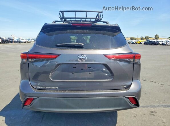 5TDKDRAH6PS509734 2023 TOYOTA HIGHLANDER Charcoal Vista trasera