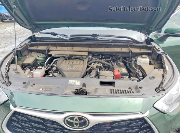 5TDKDRAH8PS505569 2023 TOYOTA HIGHLANDER Green ძრავის განყოფილების ხედი