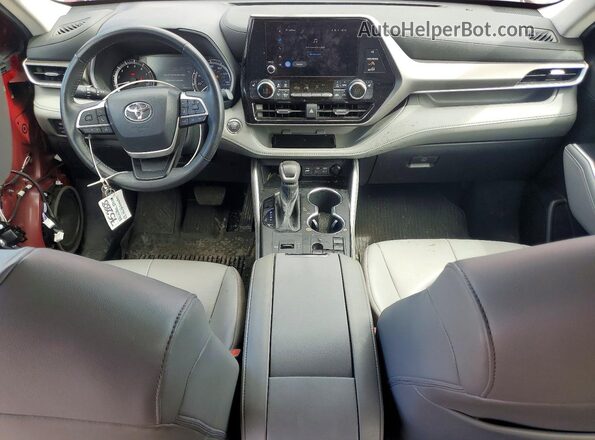 5TDKDRAHXPS004991 2023 TOYOTA HIGHLANDER Red წინა პანელის ხედი