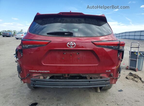 5TDKDRAHXPS004991 2023 TOYOTA HIGHLANDER Red უკანა ხედი