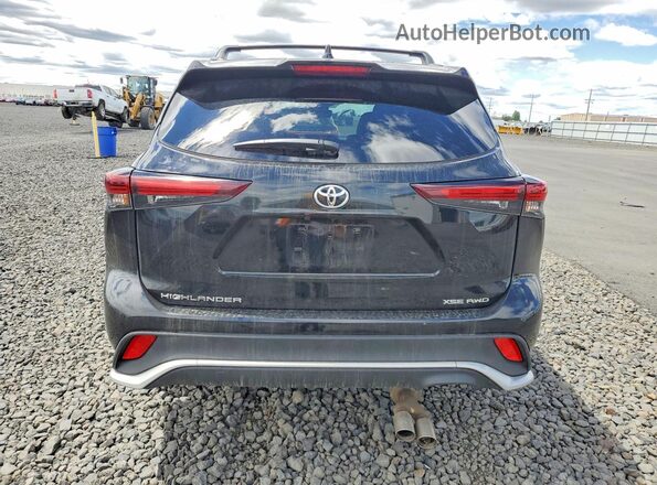 5TDKDRBH2SS590500 2025 TOYOTA HIGHLANDER Black Вид ззаду