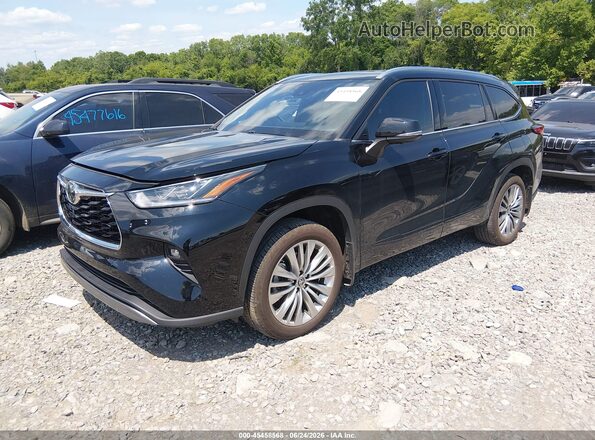 5TDKDRBH3PS515702 2023 TOYOTA HIGHLANDER Black Առջևի ձախ երեք քառորդ տեսարան