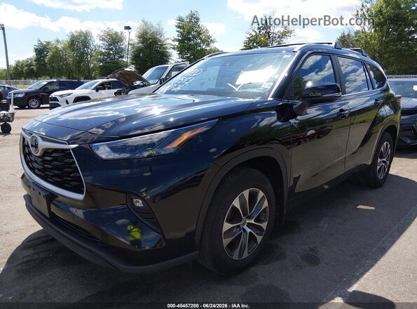 5TDKDRBH3RS558505 2024 TOYOTA HIGHLANDER Black წინა მარცხენა ხედი სამი მეოთხედიდან