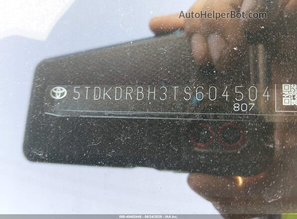 5TDKDRBH3TS604504 2026 TOYOTA HIGHLANDER Black Engine compartment view