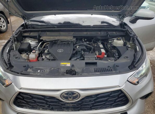 5TDKDRBH4PS031571 2023 TOYOTA HIGHLANDER Silver Engine compartment view