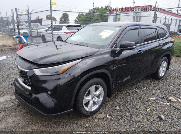 5TDKDRBH5PS523820 2023 TOYOTA HIGHLANDER Black Առջևի ձախ երեք քառորդ տեսարան