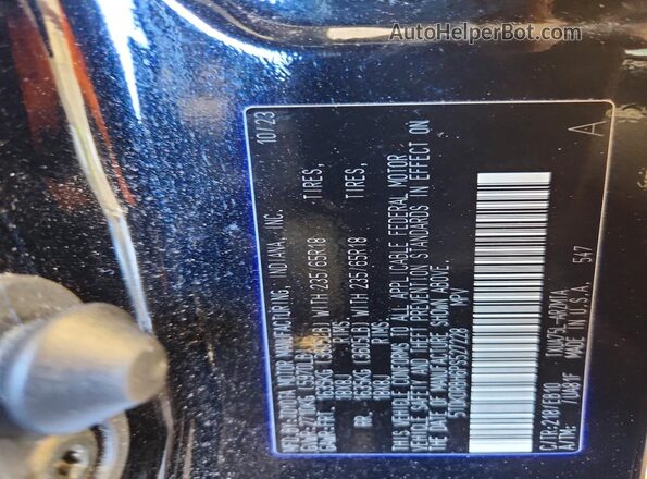 5TDKDRBH6PS527228 2023 TOYOTA HIGHLANDER Black VIN կոդի պիտակի տեսք