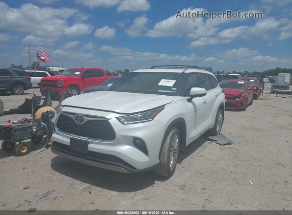 5TDKDRBH7SS593909 2025 TOYOTA HIGHLANDER White Vista tres cuartos delantera izquierda