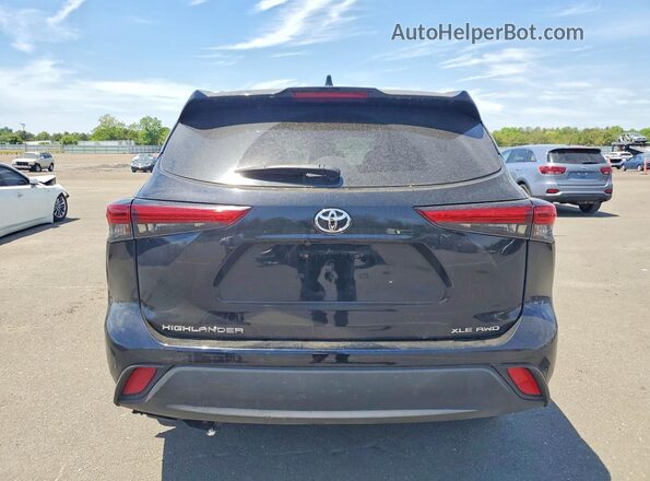 5TDKDRBHXPS010370 2023 TOYOTA HIGHLANDER Черный Вид сзади