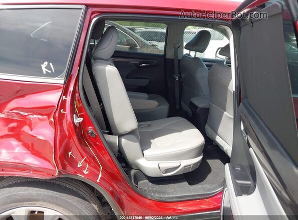 5TDKDRBHXPS034765 2023 TOYOTA HIGHLANDER Red VIN կոդի պիտակի տեսք