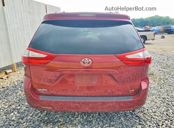 5TDKK3DC0GS709060 2016 TOYOTA SIENNA Burgundy Rear view