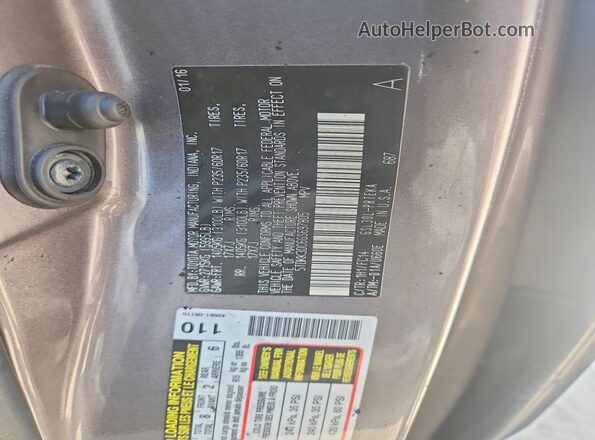 5TDKK3DC6GS697805 2016 TOYOTA SIENNA Burn Vista de la etiqueta del VIN
