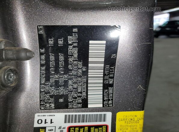 5TDKK3DC8GS730612 2016 TOYOTA SIENNA Gray 