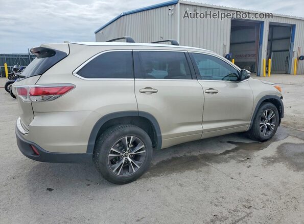 5TDKKRFH0GS143350 2016 TOYOTA HIGHLANDER Tan Задня права чверть