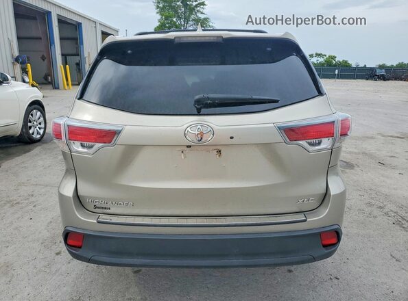 5TDKKRFH0GS143350 2016 TOYOTA HIGHLANDER Tan Вид ззаду