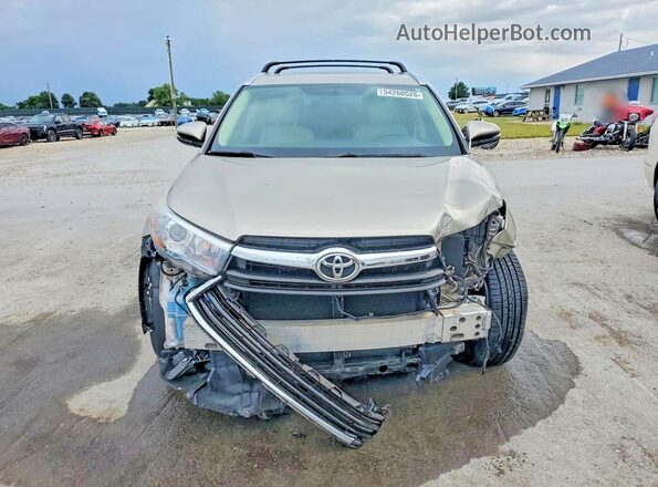 5TDKKRFH0GS143350 2016 TOYOTA HIGHLANDER Tan Вид спереду