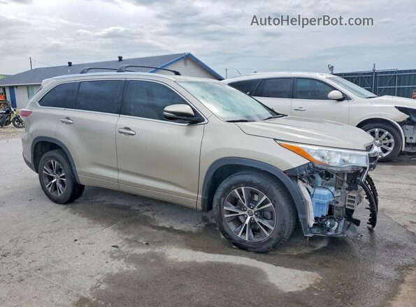 5TDKKRFH0GS143350 2016 TOYOTA HIGHLANDER Tan Передня права чверть