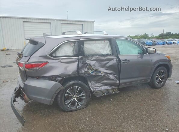 5TDKKRFH1GS125598 2016 TOYOTA HIGHLANDER Gray Rear right