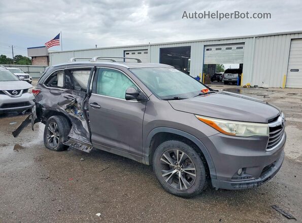 5TDKKRFH1GS125598 2016 TOYOTA HIGHLANDER Gray Front right