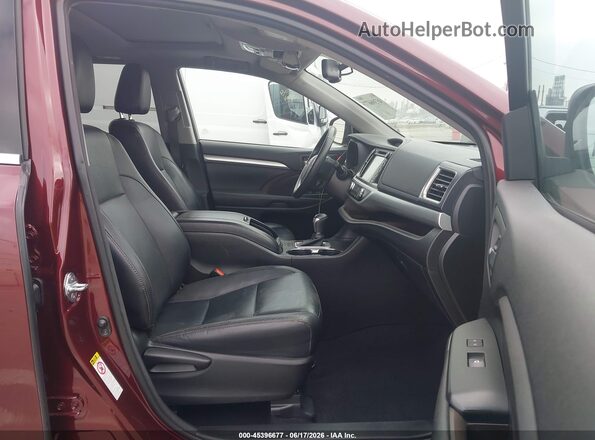 5TDKKRFH1GS163154 2016 TOYOTA HIGHLANDER Бордовый Вид салона спереди
