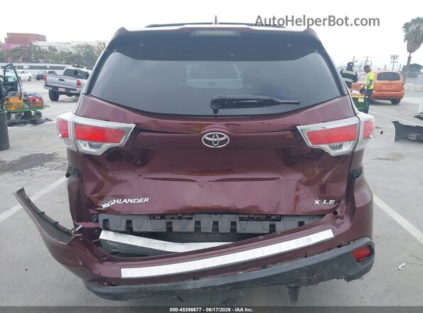 5TDKKRFH1GS163154 2016 TOYOTA HIGHLANDER Бордовый 