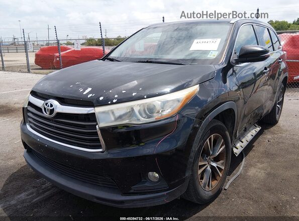 5TDKKRFH1GS503368 2016 TOYOTA HIGHLANDER Black Vista tres cuartos delantera izquierda