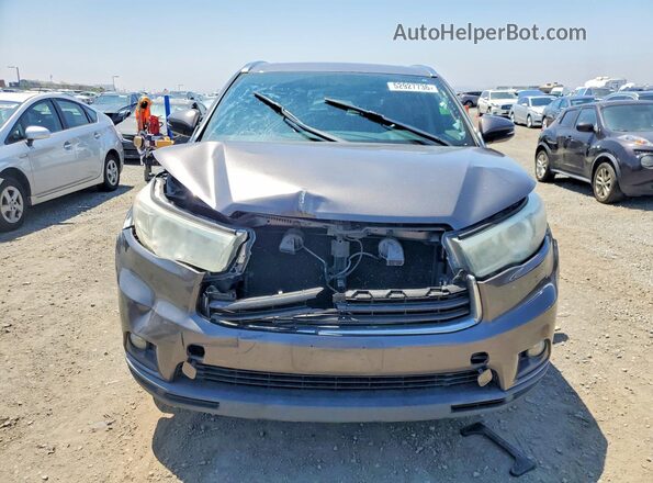 5TDKKRFH1GS504925 2016 TOYOTA HIGHLANDER Gray Դիմացի տեսք