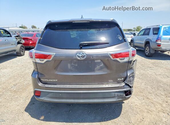 5TDKKRFH1GS504925 2016 TOYOTA HIGHLANDER Gray Հետևի տեսք