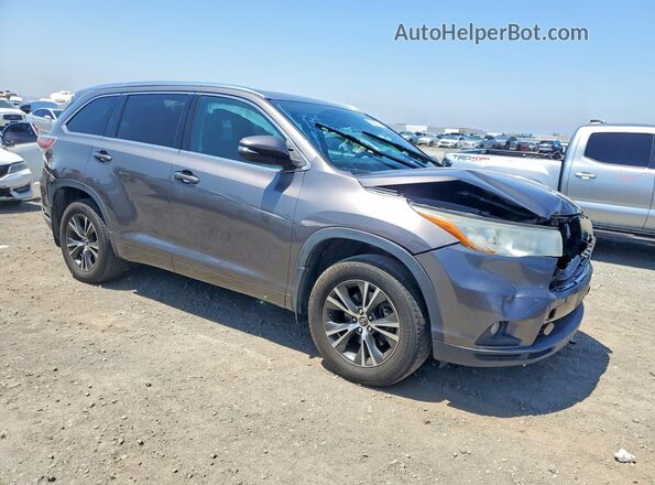5TDKKRFH1GS504925 2016 TOYOTA HIGHLANDER Gray Առջևի աջ