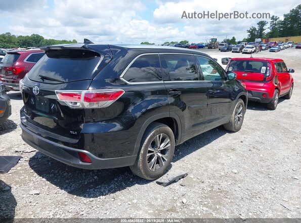 5TDKKRFH2GS504075 2016 TOYOTA HIGHLANDER Black Trasero derecho