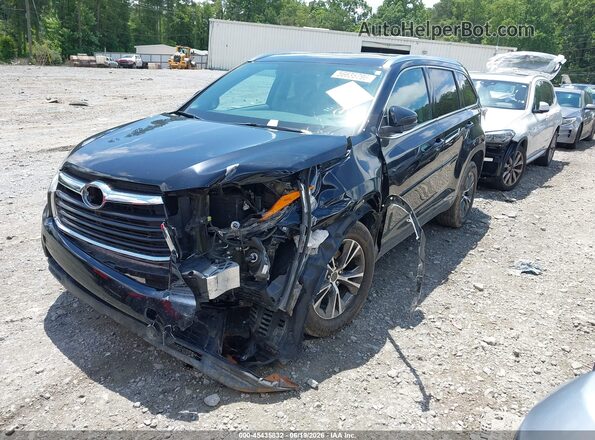 5TDKKRFH2GS504075 2016 TOYOTA HIGHLANDER Black Vista tres cuartos delantera izquierda