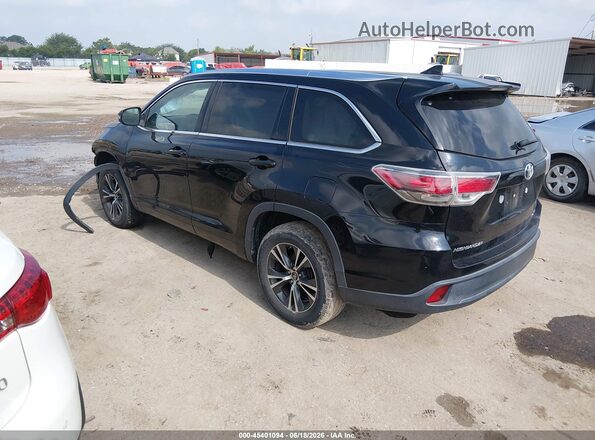 5TDKKRFH4GS506121 2016 TOYOTA HIGHLANDER Black Rear left