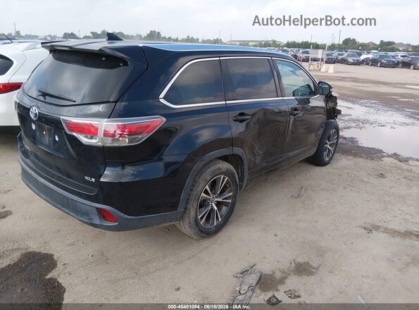 5TDKKRFH4GS506121 2016 TOYOTA HIGHLANDER Black Rear right