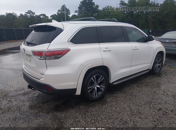 5TDKKRFH5GS129153 2016 TOYOTA HIGHLANDER White Tył prawy