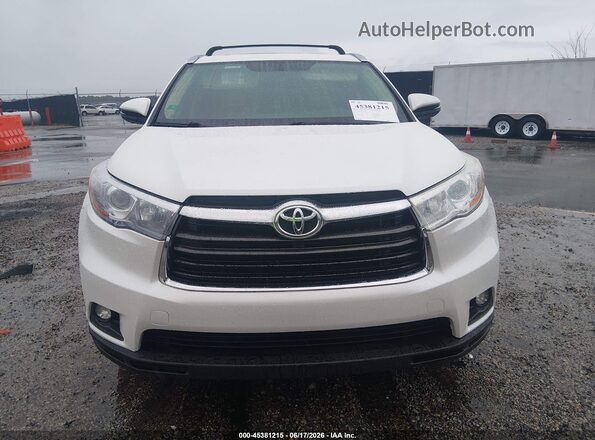 5TDKKRFH5GS129153 2016 TOYOTA HIGHLANDER White Widok zestawu wskaźników