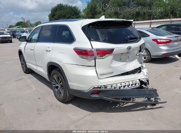 5TDKKRFH6GS127511 2016 TOYOTA HIGHLANDER White უკანა მარცხენა