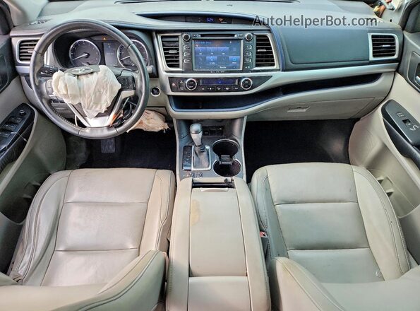 5TDKKRFH6GS140999 2016 TOYOTA HIGHLANDER Серебряный Вид панели приборов