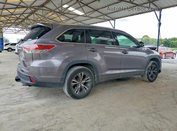 5TDKKRFH6GS503737 2016 TOYOTA HIGHLANDER Gray Հետևի աջ